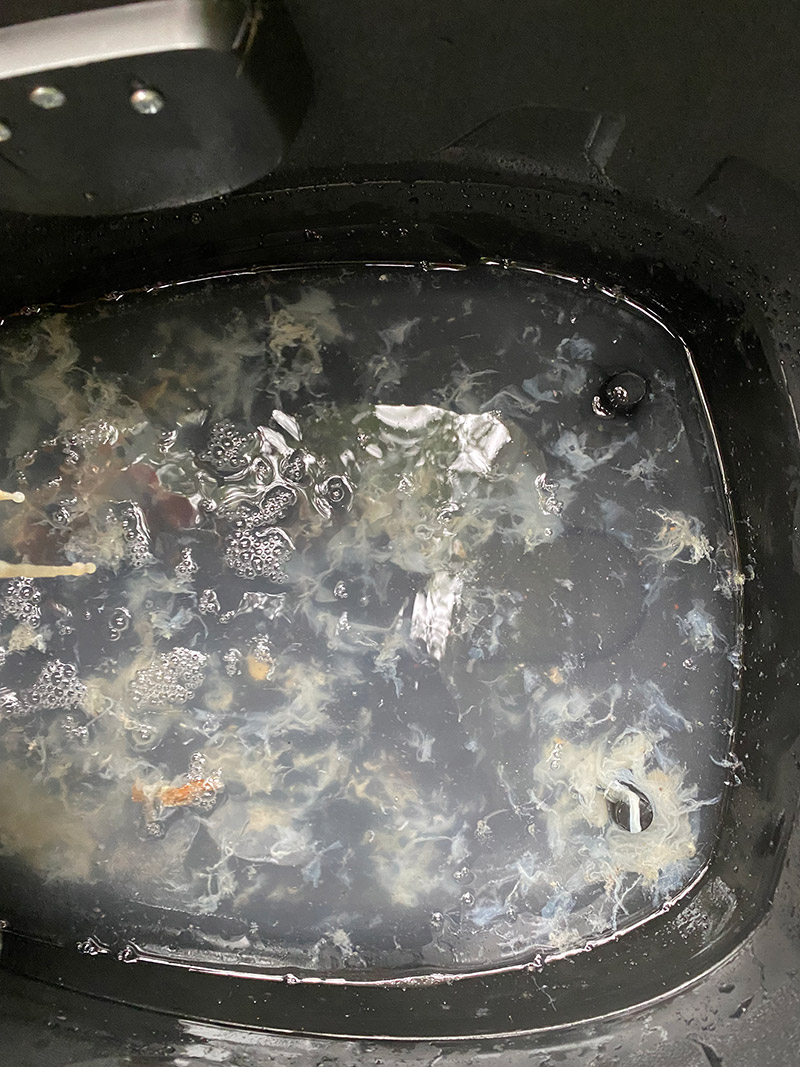 white slime in a wet dry vac